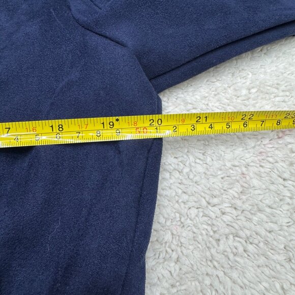 Marc New York Women's Navy Blue Faux Suede Full Zip Jacket Pockets, Size L - Picture 8 of 8